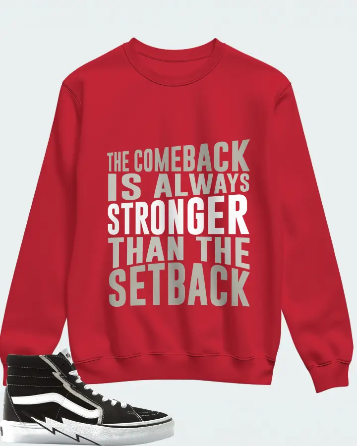 Vans Vault Sk8 Hi Bolt LX Sneaker Matching Red Sweatshirt - The Comeback