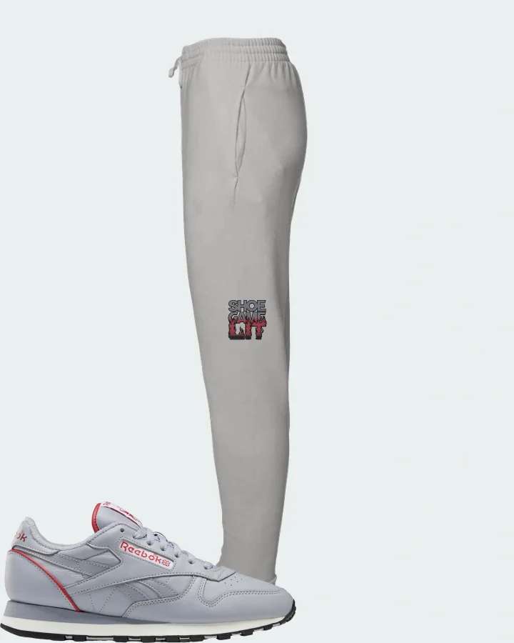 Reebok Classic Leather Sneaker Matching Grey Joggers - Shoe Game Lit Refreshed