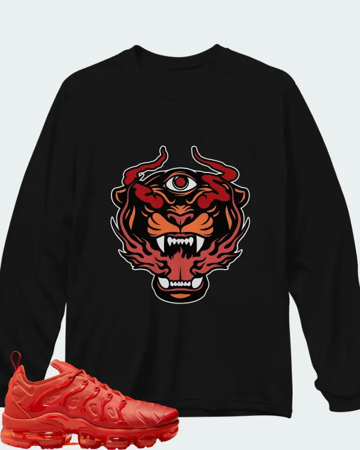 Nike Air VaporMax Plus Triple Orange (Women's) Matching Long Sleeve T-Shirt