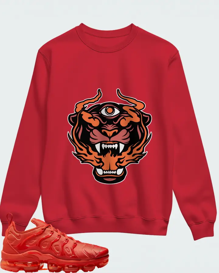 Nike Air VaporMax Plus Triple Orange (Women's) Matching Sweatshirt