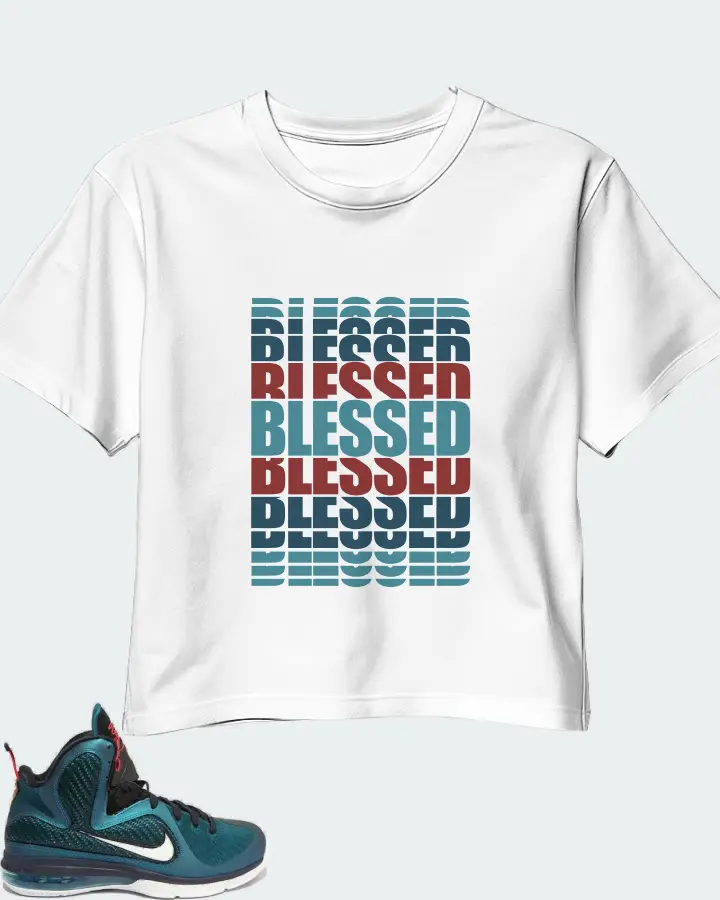 Nike LeBron 9 Sneaker Matching White Crop Top - BLESSED Many Times