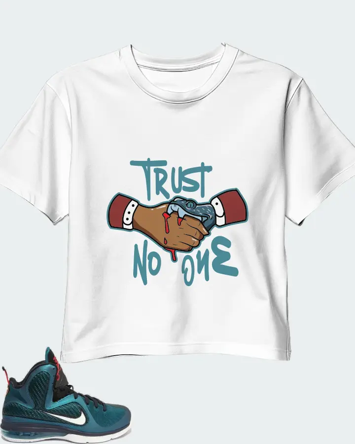 Nike LeBron 9 Sneaker Matching White Crop Top - Trust No One