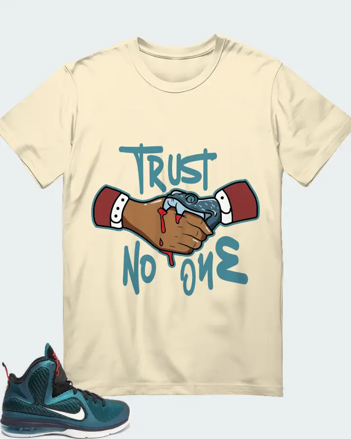 Nike LeBron 9 Sneaker Matching Natural T-Shirt - Trust No One