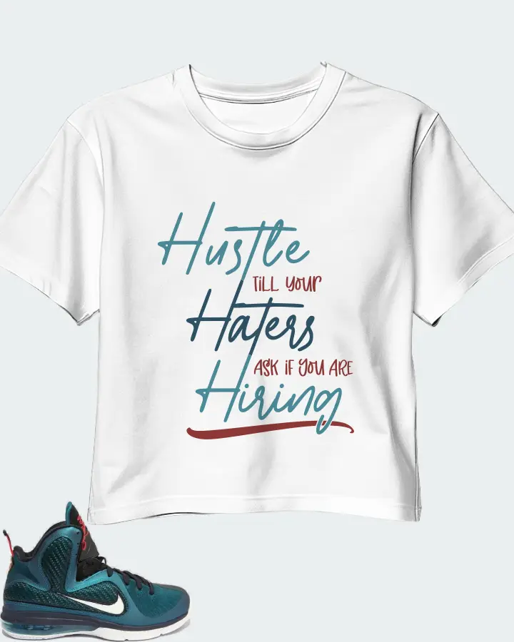 Nike LeBron 9 Sneaker Matching White Crop Top - HUSTLE TILL YOUR HATERS ASK
