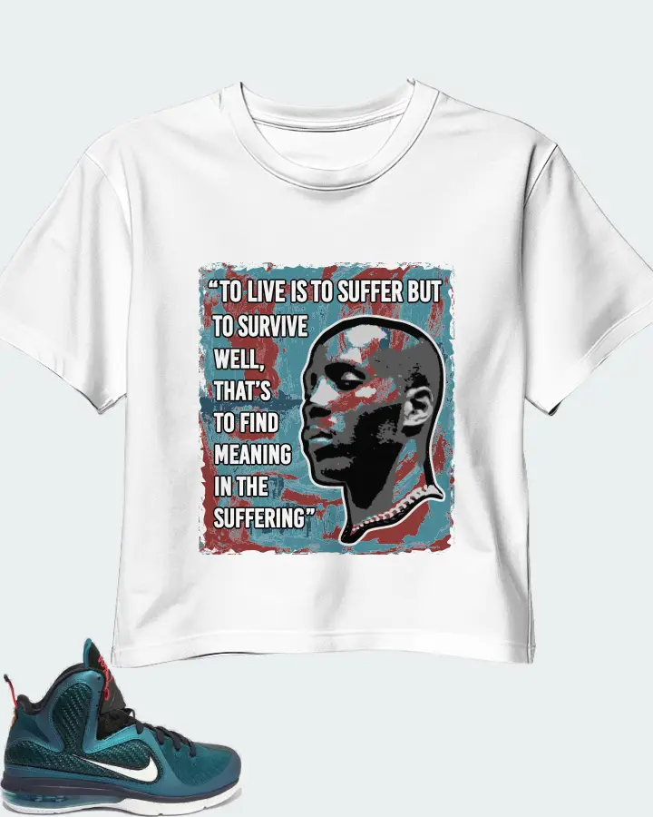 Nike LeBron 9 Sneaker Matching White Crop Top - DMX Suffer Quote