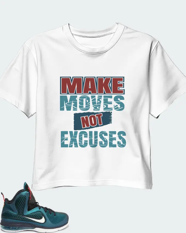 Nike LeBron 9 Sneaker Matching White Crop Top - Make Moves Not Excuses