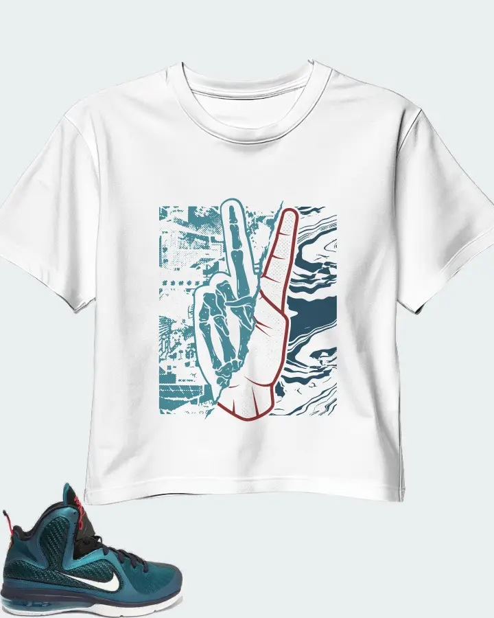 Nike LeBron 9 Sneaker Matching White Crop Top - Peace of mind