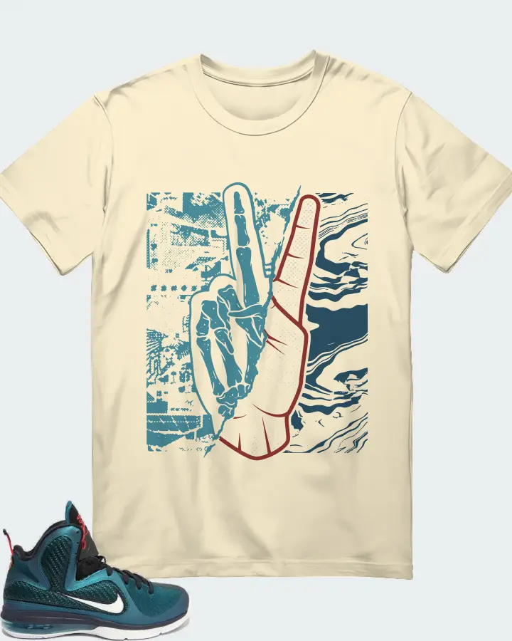 Nike LeBron 9 Sneaker Matching Natural T-Shirt - Peace of mind