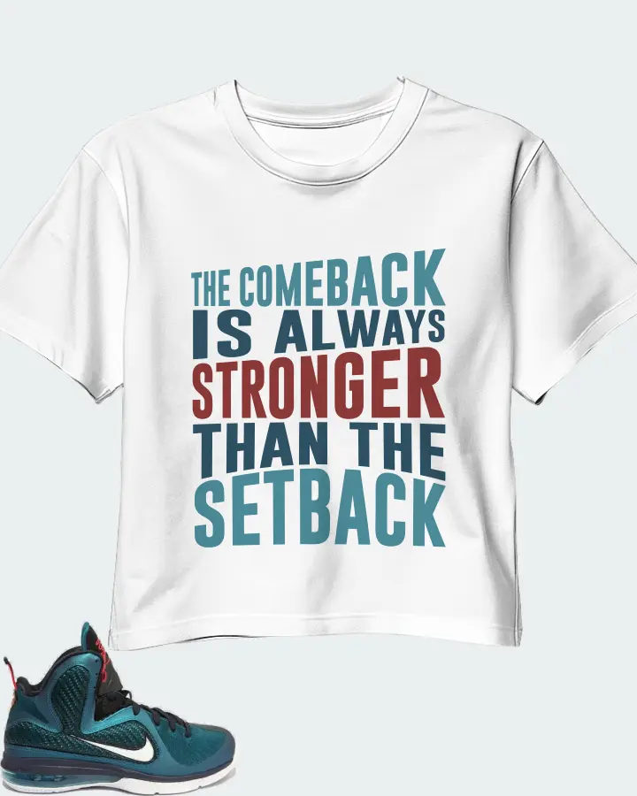 Nike LeBron 9 Sneaker Matching White Crop Top - The Comeback