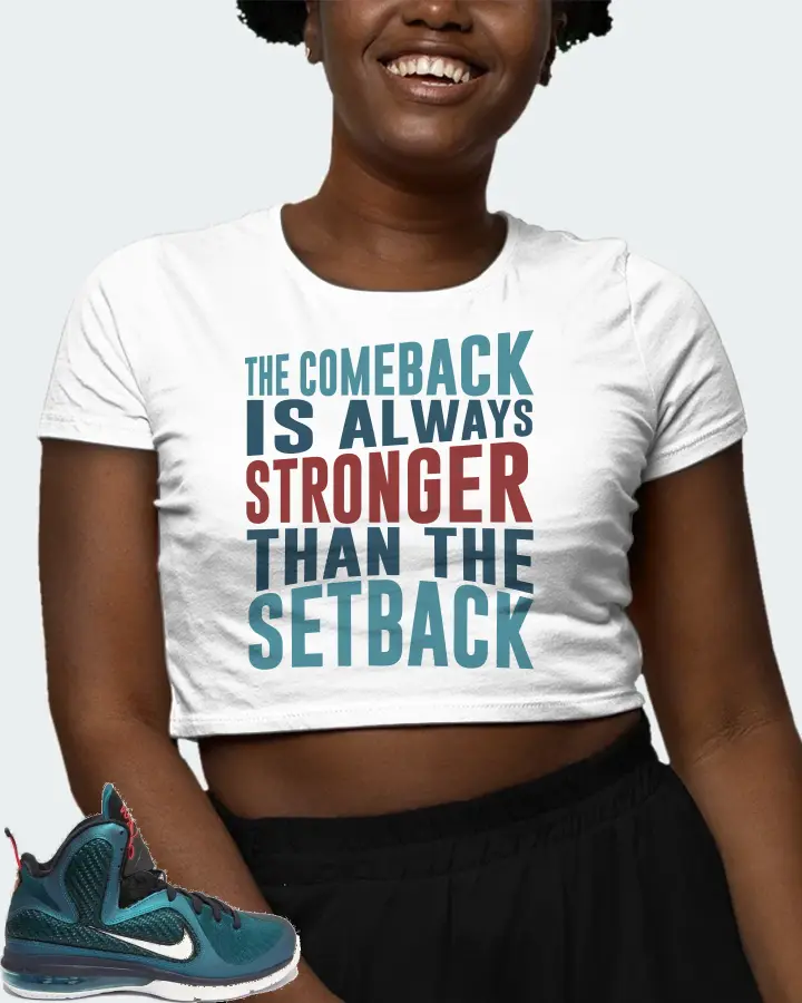 Nike LeBron 9 Sneaker Matching White Crop Top (The Comeback) - View 3