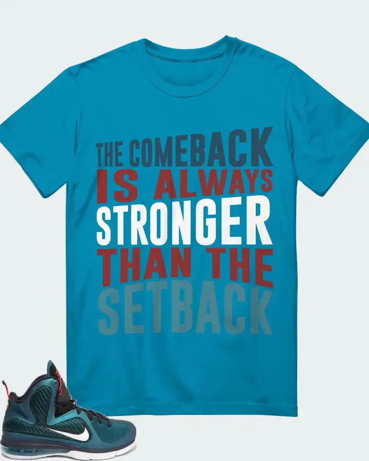 Nike LeBron 9 Sneaker Matching Aqua T-Shirt - The Comeback