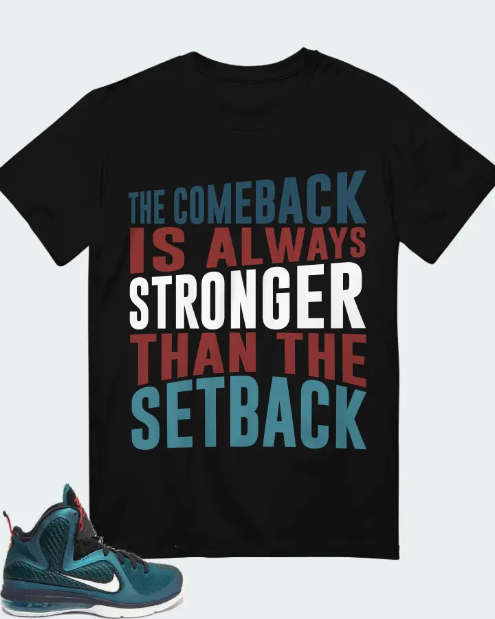Nike LeBron 9 Sneaker Matching Black T-Shirt - The Comeback