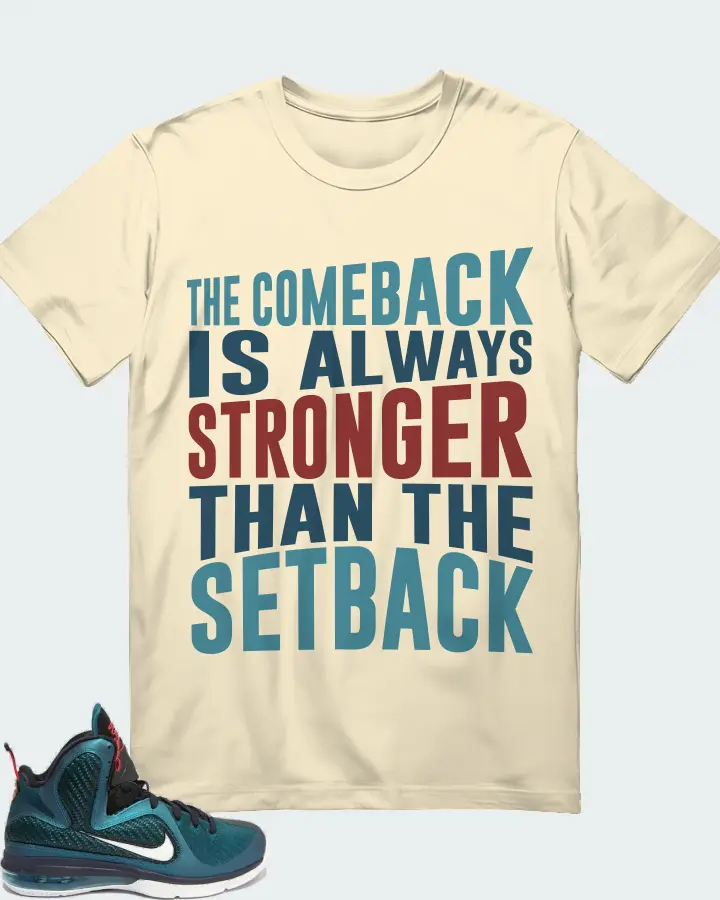 Nike LeBron 9 Sneaker Matching Natural T-Shirt - The Comeback