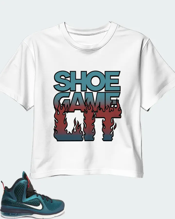 Nike LeBron 9 Sneaker Matching White Crop Top - Shoe Game Lit Refreshed