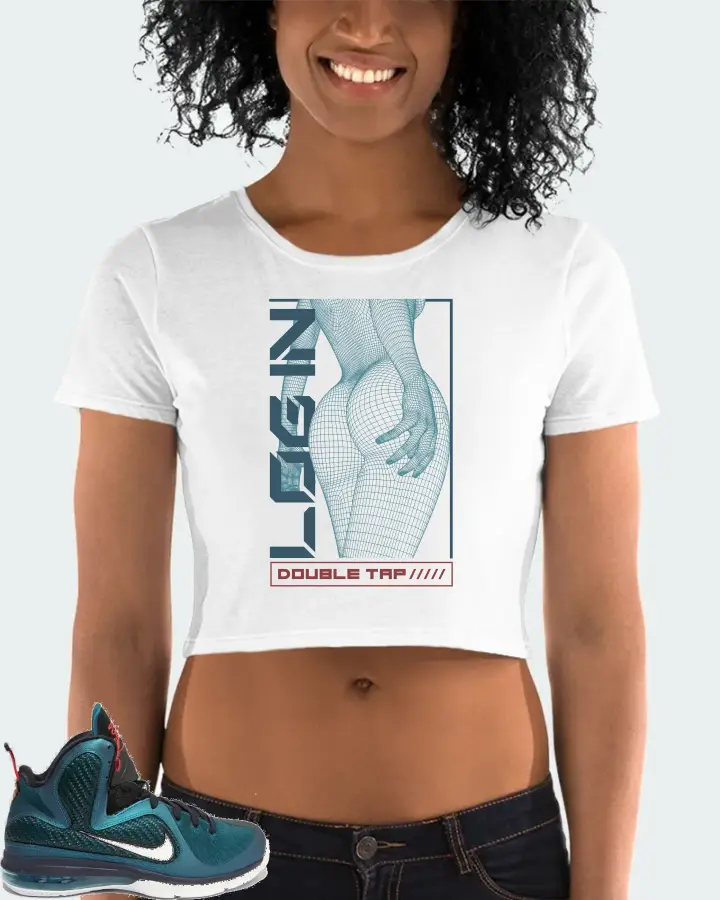 Nike LeBron 9 Sneaker Matching White Crop Top (LOGIN) - View 2