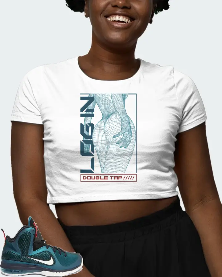 Nike LeBron 9 Sneaker Matching White Crop Top (LOGIN) - View 3