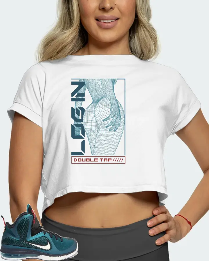 Nike LeBron 9 Sneaker Matching White Crop Top (LOGIN) - View 5