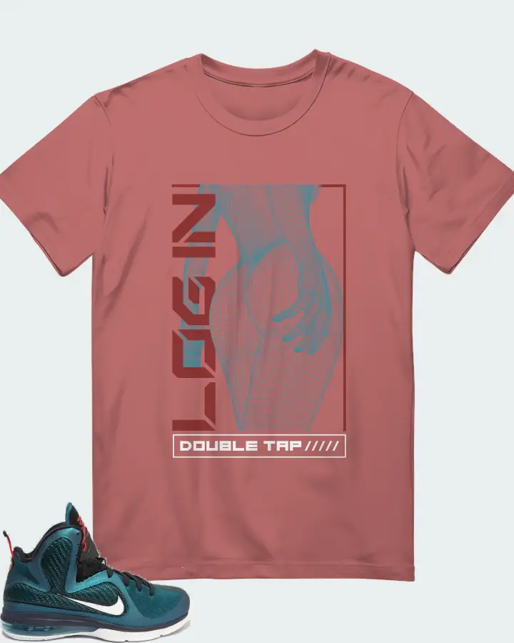 Nike LeBron 9 Sneaker Matching Mauve T-Shirt (LOGIN) - View 1