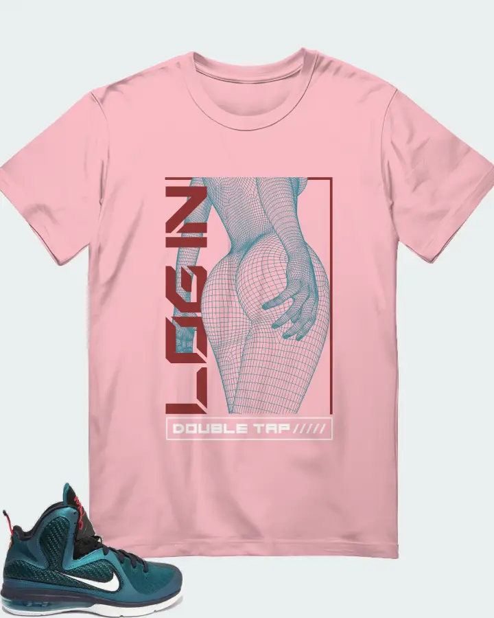 Nike LeBron 9 Sneaker Matching Pink T-Shirt (LOGIN) - View 1