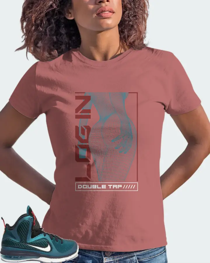 Nike LeBron 9 Sneaker Matching Mauve T-Shirt (LOGIN) - View 3
