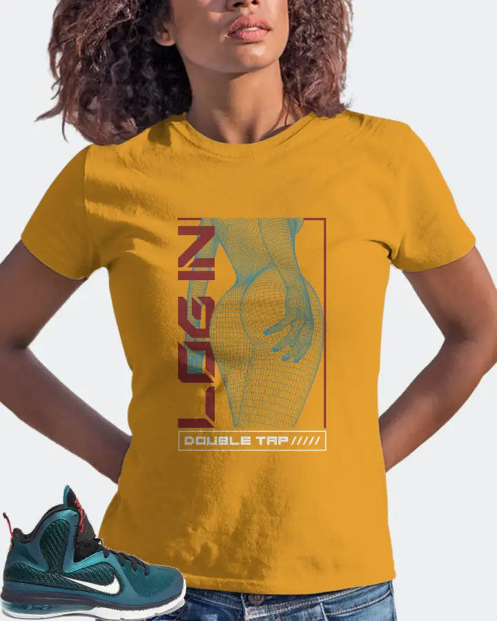 Nike LeBron 9 Sneaker Matching Mustard T-Shirt (LOGIN) - View 3