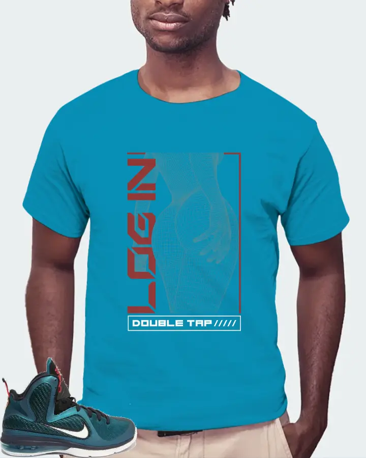 Nike LeBron 9 Sneaker Matching Aqua T-Shirt (LOGIN) - View 4