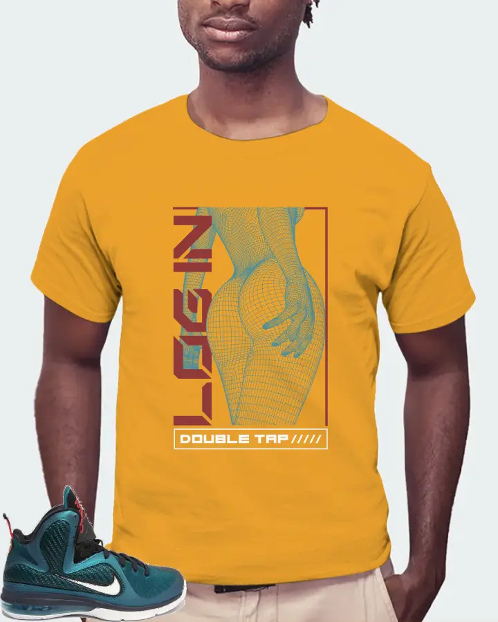 Nike LeBron 9 Sneaker Matching Mustard T-Shirt (LOGIN) - View 4