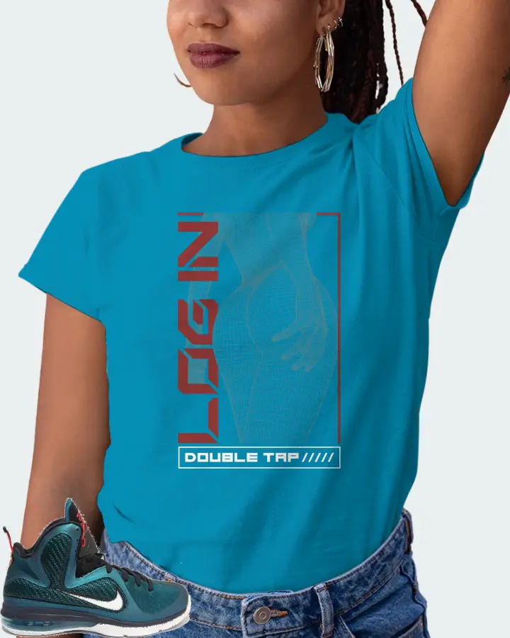 Nike LeBron 9 Sneaker Matching Aqua T-Shirt (LOGIN) - View 5