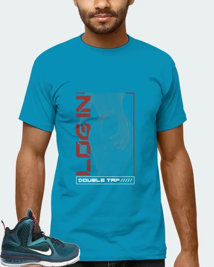 Nike LeBron 9 Sneaker Matching Aqua T-Shirt (LOGIN) - View 6