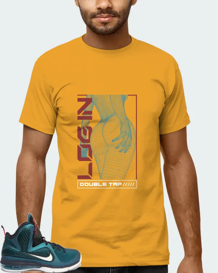 Nike LeBron 9 Sneaker Matching Mustard T-Shirt (LOGIN) - View 6