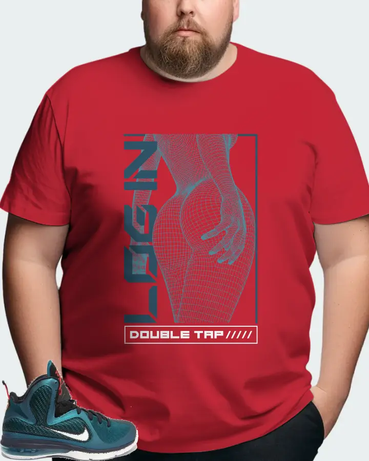 Nike LeBron 9 Sneaker Matching Red T-Shirt (LOGIN) - View 8