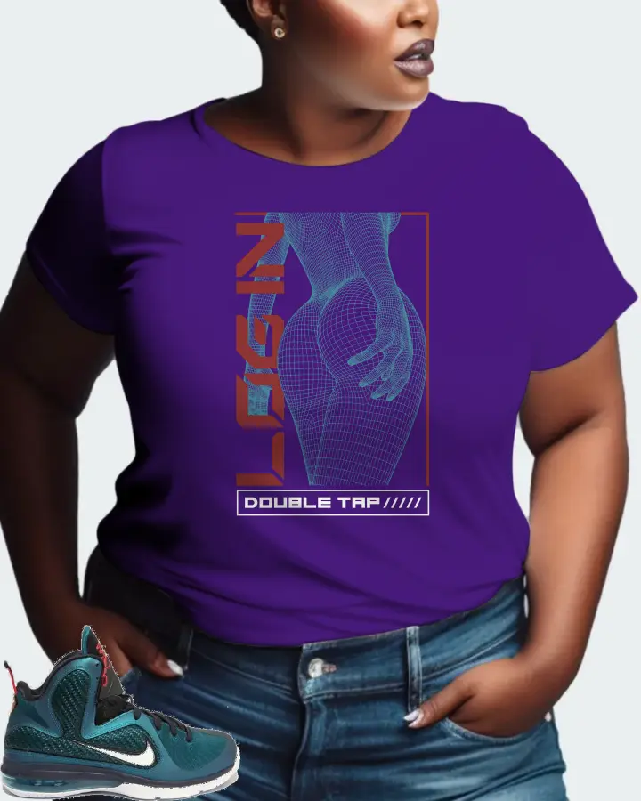 Nike LeBron 9 Sneaker Matching Purple T-Shirt (LOGIN) - View 9
