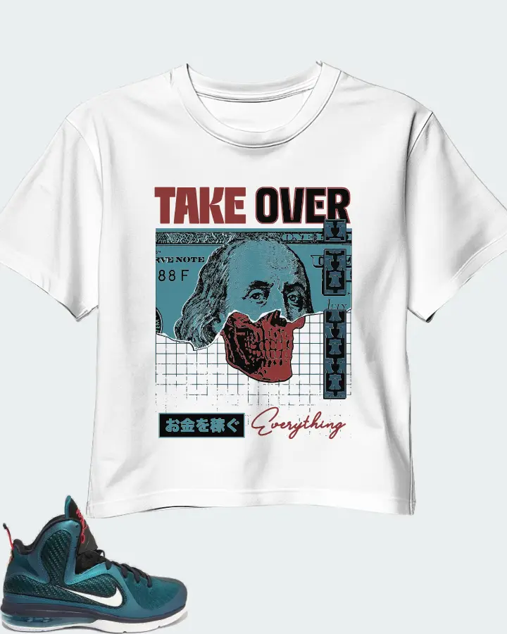 Nike LeBron 9 Sneaker Matching White Crop Top - Take Over