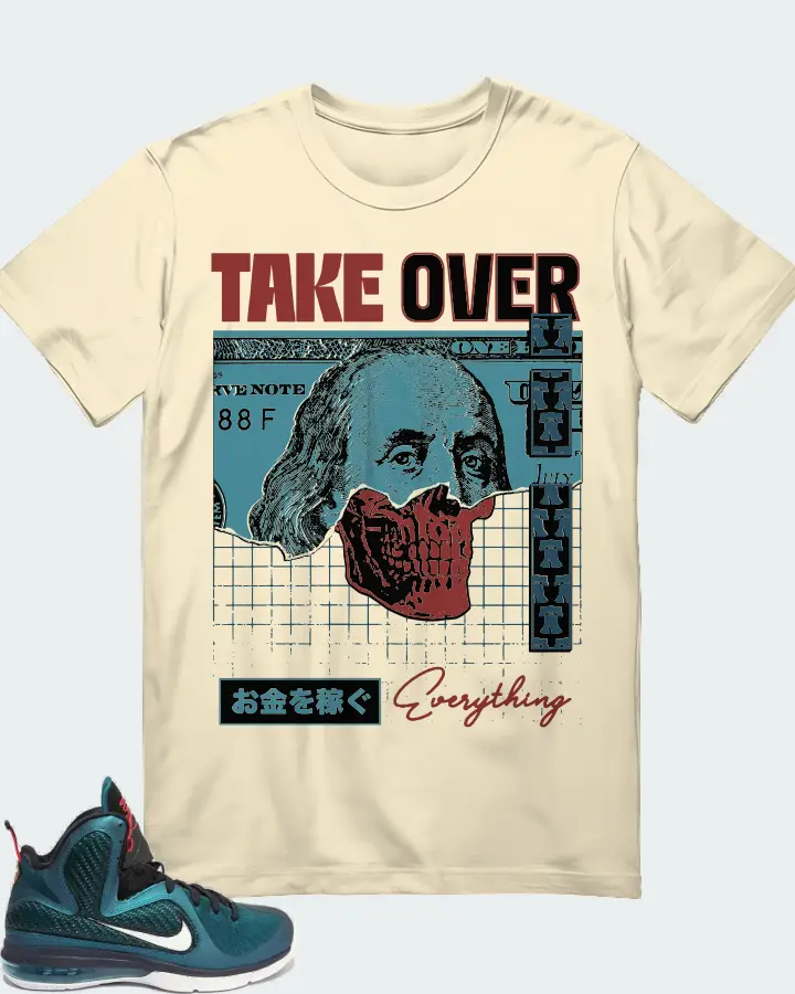 Nike LeBron 9 Sneaker Matching Natural T-Shirt - Take Over
