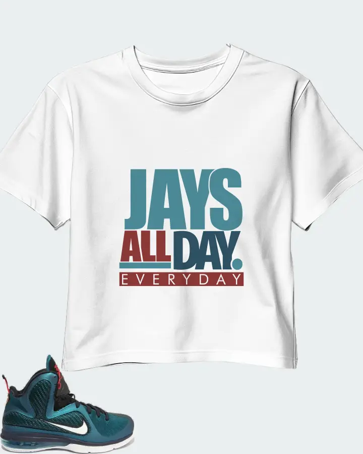 Nike LeBron 9 Sneaker Matching White Crop Top - Jays All Day