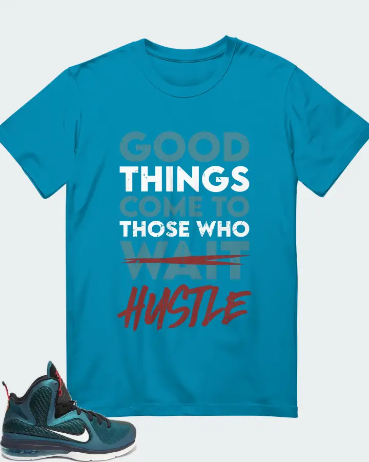 Nike LeBron 9 Sneaker Matching Aqua T-Shirt - Good Things Come