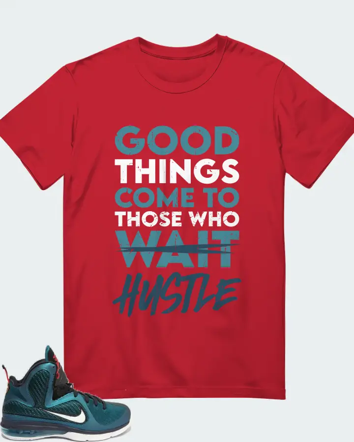 Nike LeBron 9 Sneaker Matching Red T-Shirt - Good Things Come