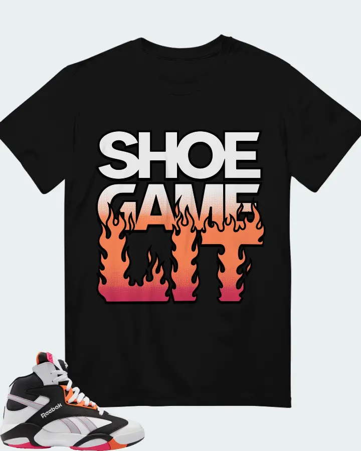 Reebok Shaq Attaq Pump  Miami Heat  Sneaker Matching Black T-Shirt - Shoe Game Lit Refreshed