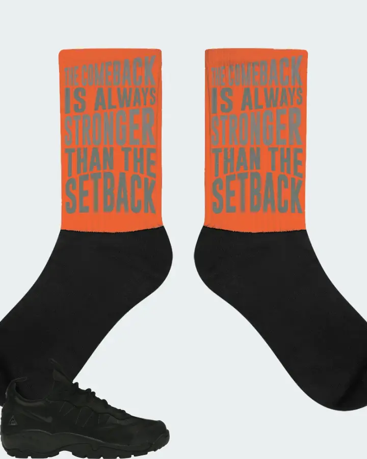 Nike ACG Air Mada Low Sneaker Matching Orange Socks - The Comeback