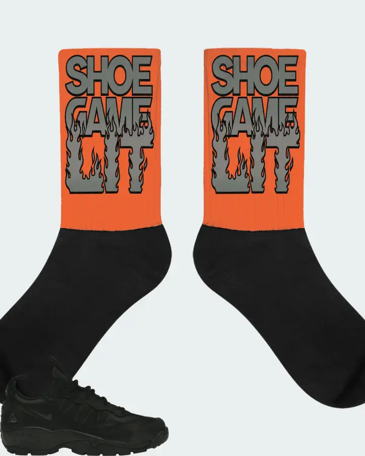 Nike ACG Air Mada Low Sneaker Matching Orange Socks - Shoe Game Lit Refreshed