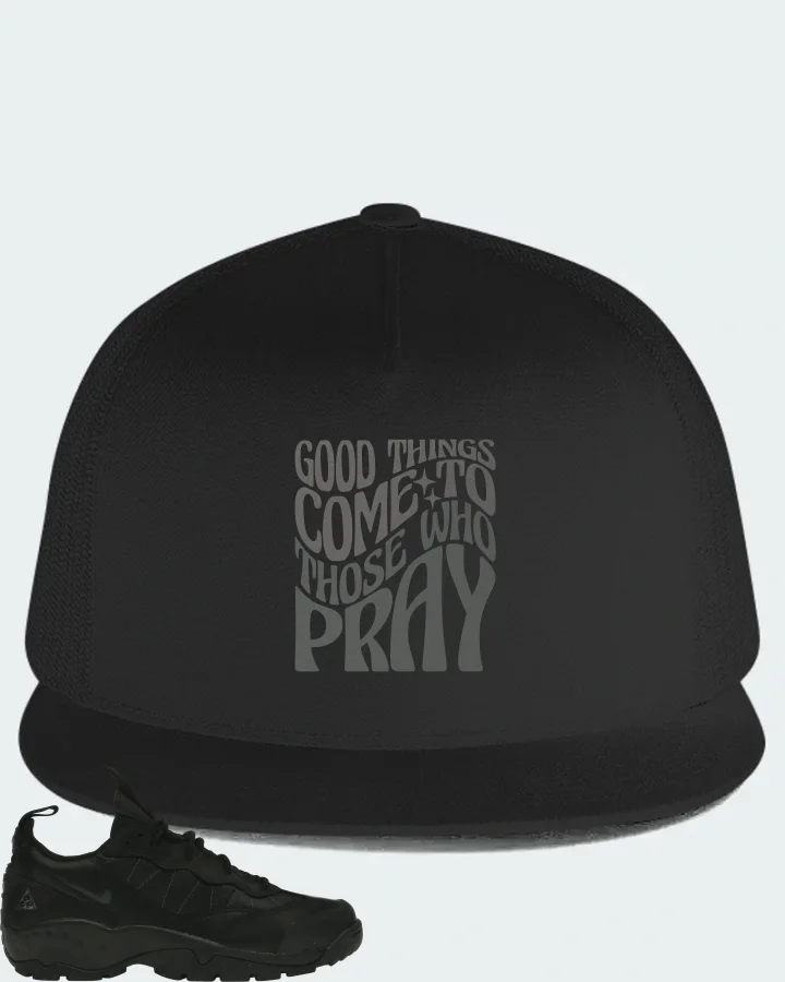 Nike ACG Air Mada Low Sneaker Matching Black Hat - Good Things Come To Those Who Pray