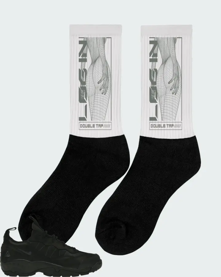 Nike ACG Air Mada Low Sneaker Matching White Socks (LOGIN) - View 3