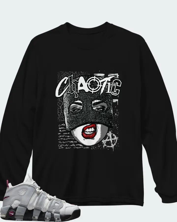 Nike Air More Uptempo Rosewood Wolf Grey (Women's) Matching Long Sleeve T-Shirt