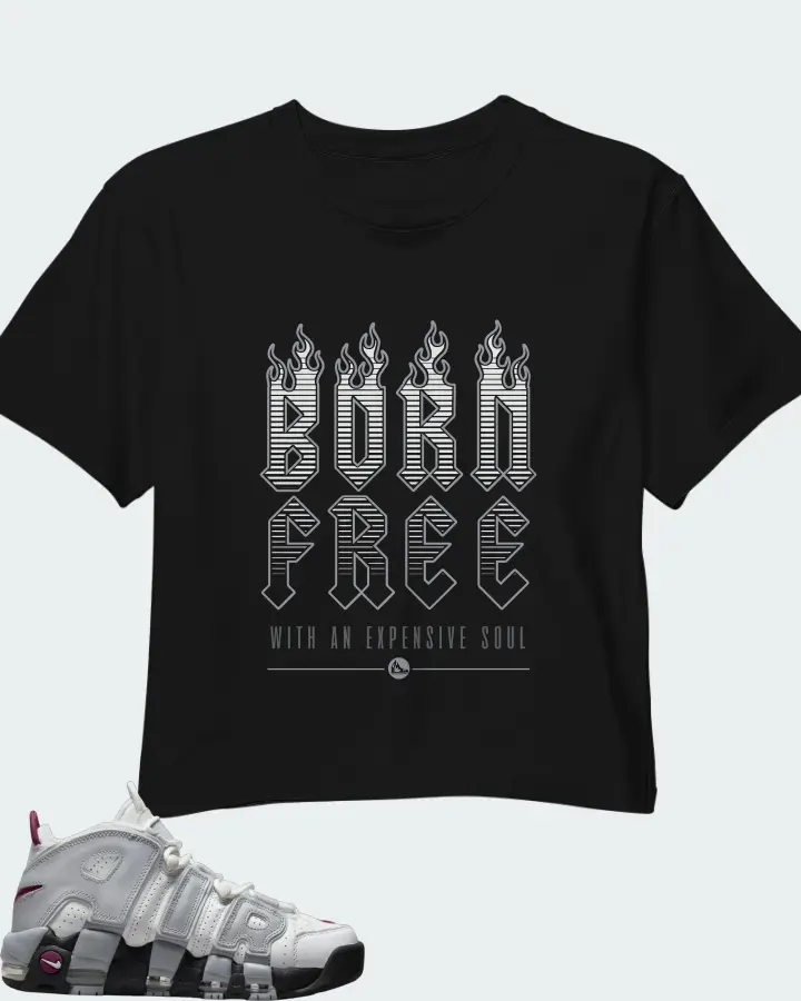 Nike Air More Uptempo Rosewood Wolf Grey (Women's) Matching Crop Top