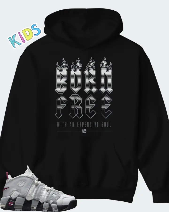 Nike Air More Uptempo Rosewood Wolf Grey (Women's) Matching Kid's Hoodie