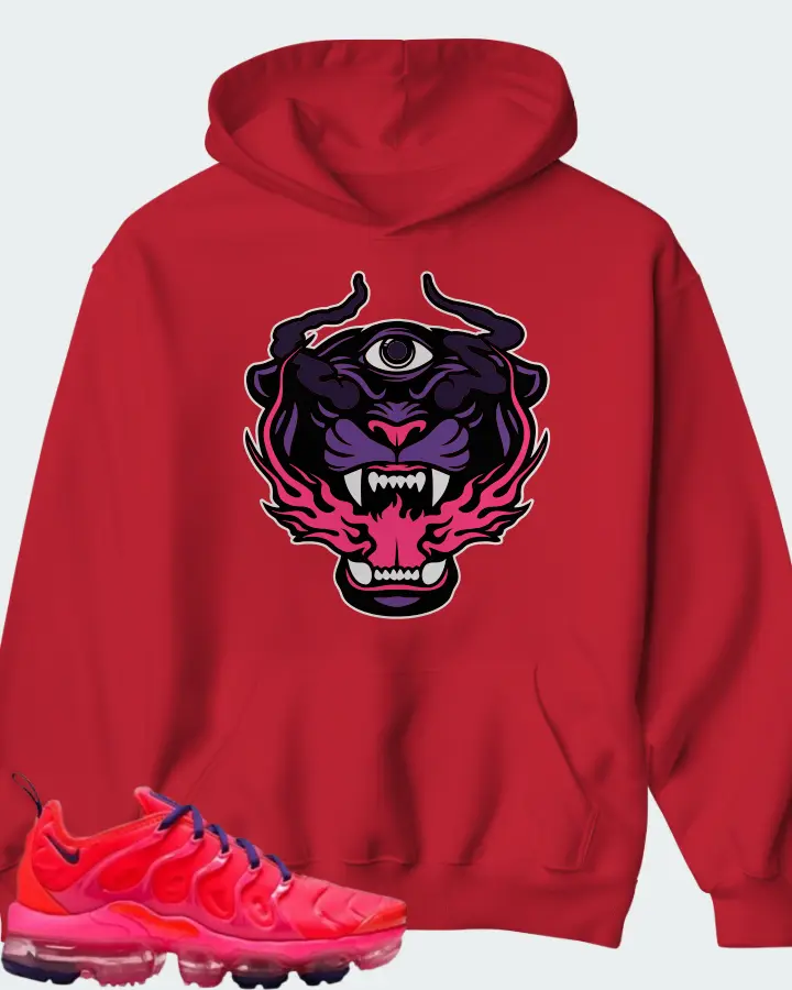 Nike Air VaporMax Plus Bright Crimson Matching Hoodie