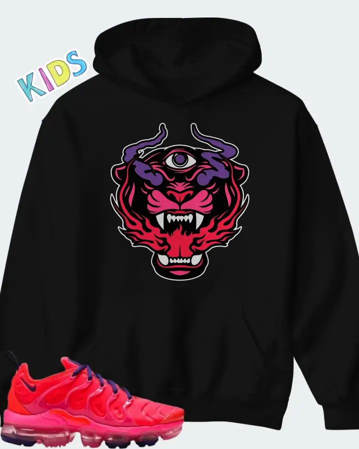 Nike Air VaporMax Plus Bright Crimson Matching Kid's Hoodie