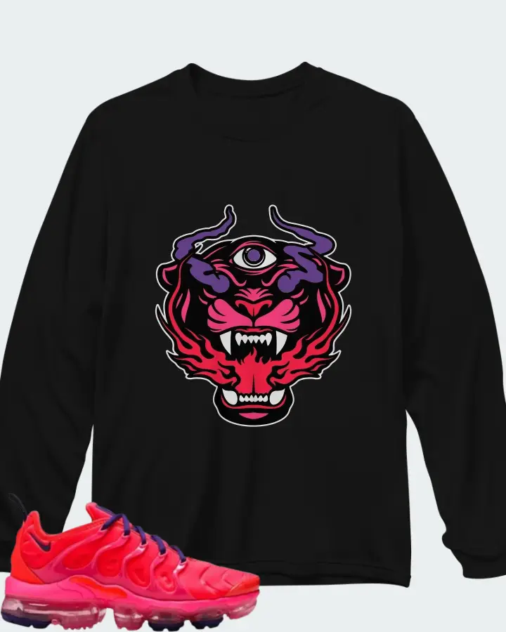 Nike Air VaporMax Plus Bright Crimson Matching Long Sleeve T-Shirt