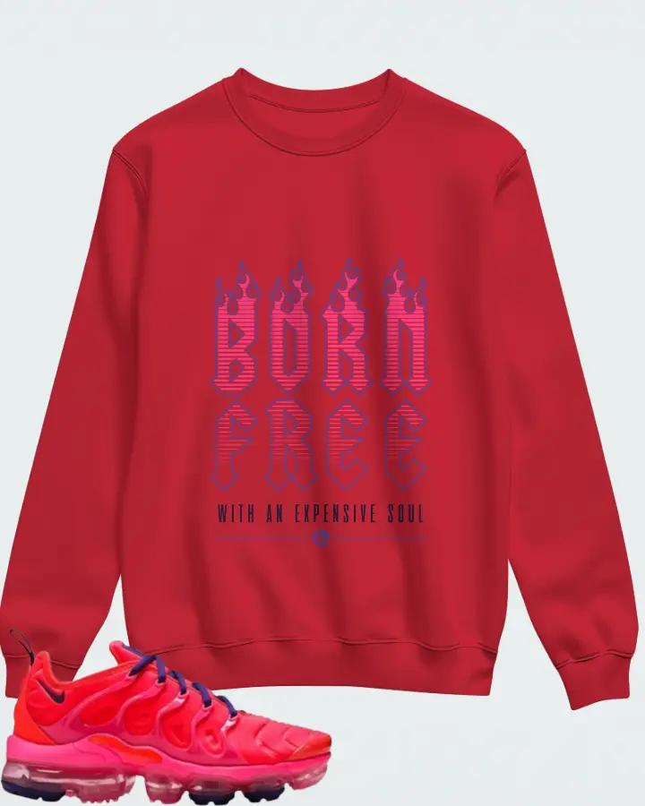 Nike Air VaporMax Plus Bright Crimson  Matching Sweatshirt