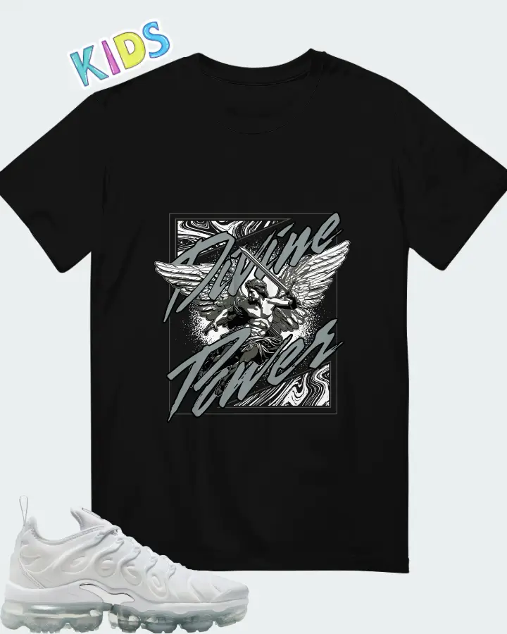 Nike Air VaporMax Plus White Chrome Matching Kid's T-Shirt